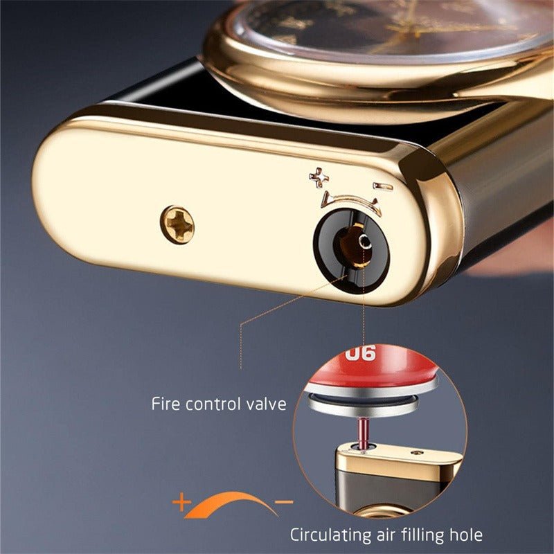 2-in-1 Pocket Lighter with Clock – Refillable Windproof Torch Sturdy Metal Build - Image 8