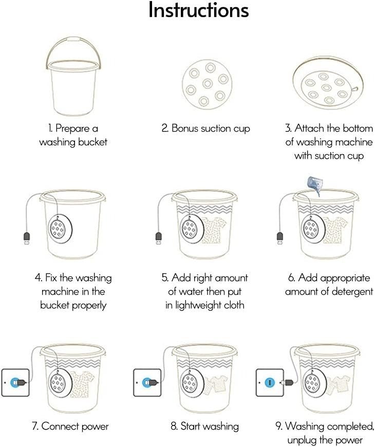 2-in-1 Portable USB Washing Machine – Mini Travel Turbine Washer for Clothes & Small Items - Image 11