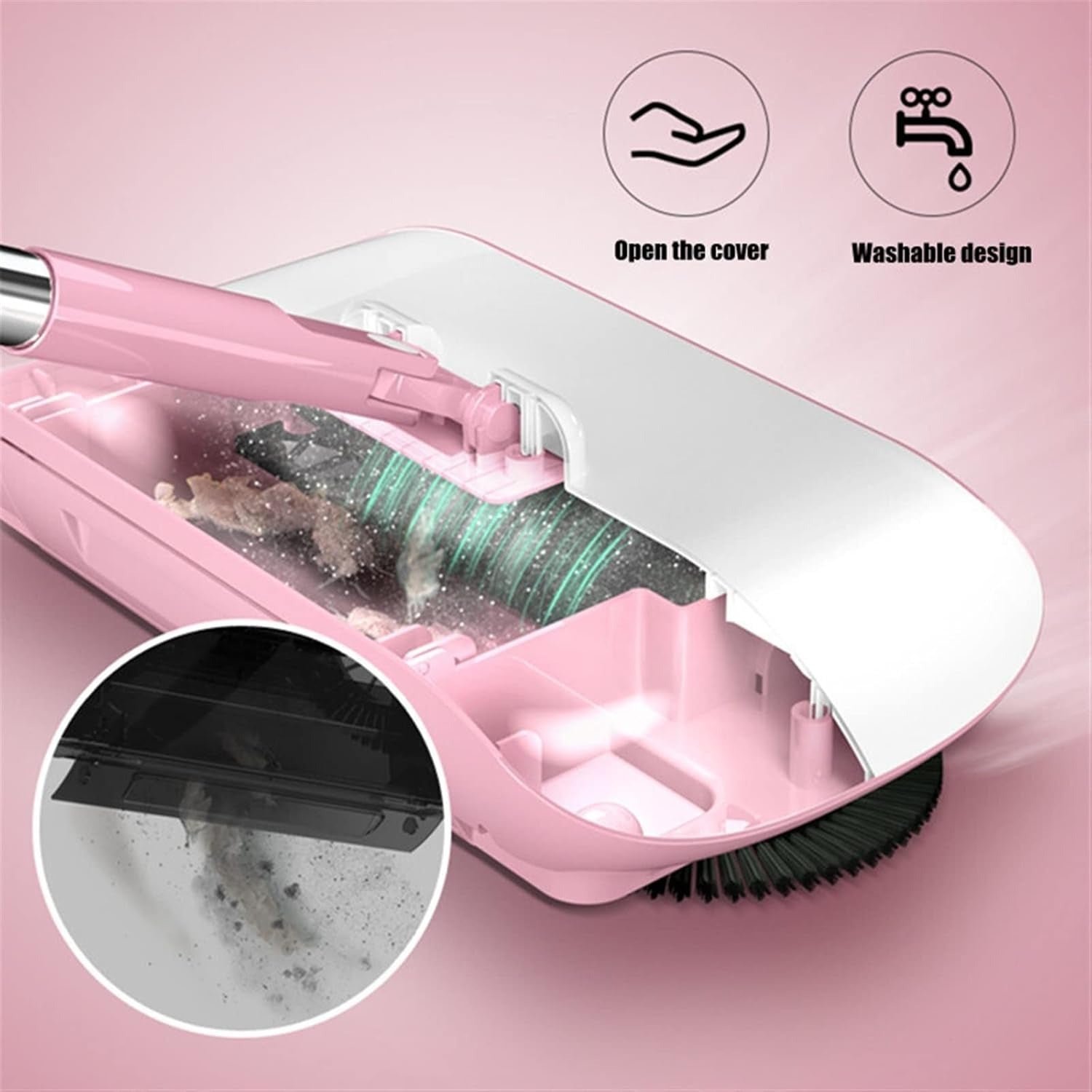 3-in-1 Hand Push Sweeper – Rotating Floor Mop & Duster for Home and Kitchen - Image 6