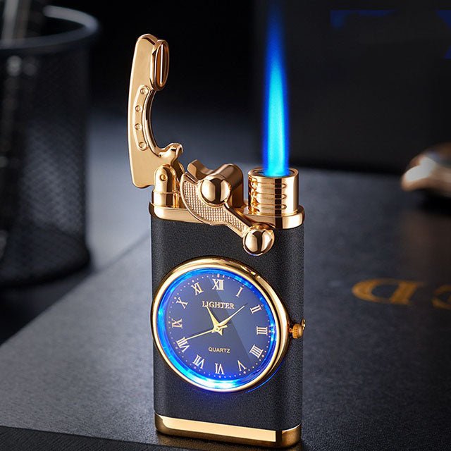 2-in-1 Pocket Lighter with Clock – Refillable Windproof Torch Sturdy Metal Build - Image 13