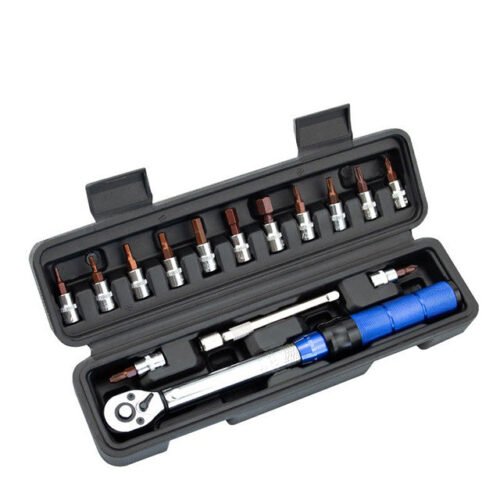 15PCS Torque Wrench Set – 1/4 Socket & Spanner Kit for Bike Repairs