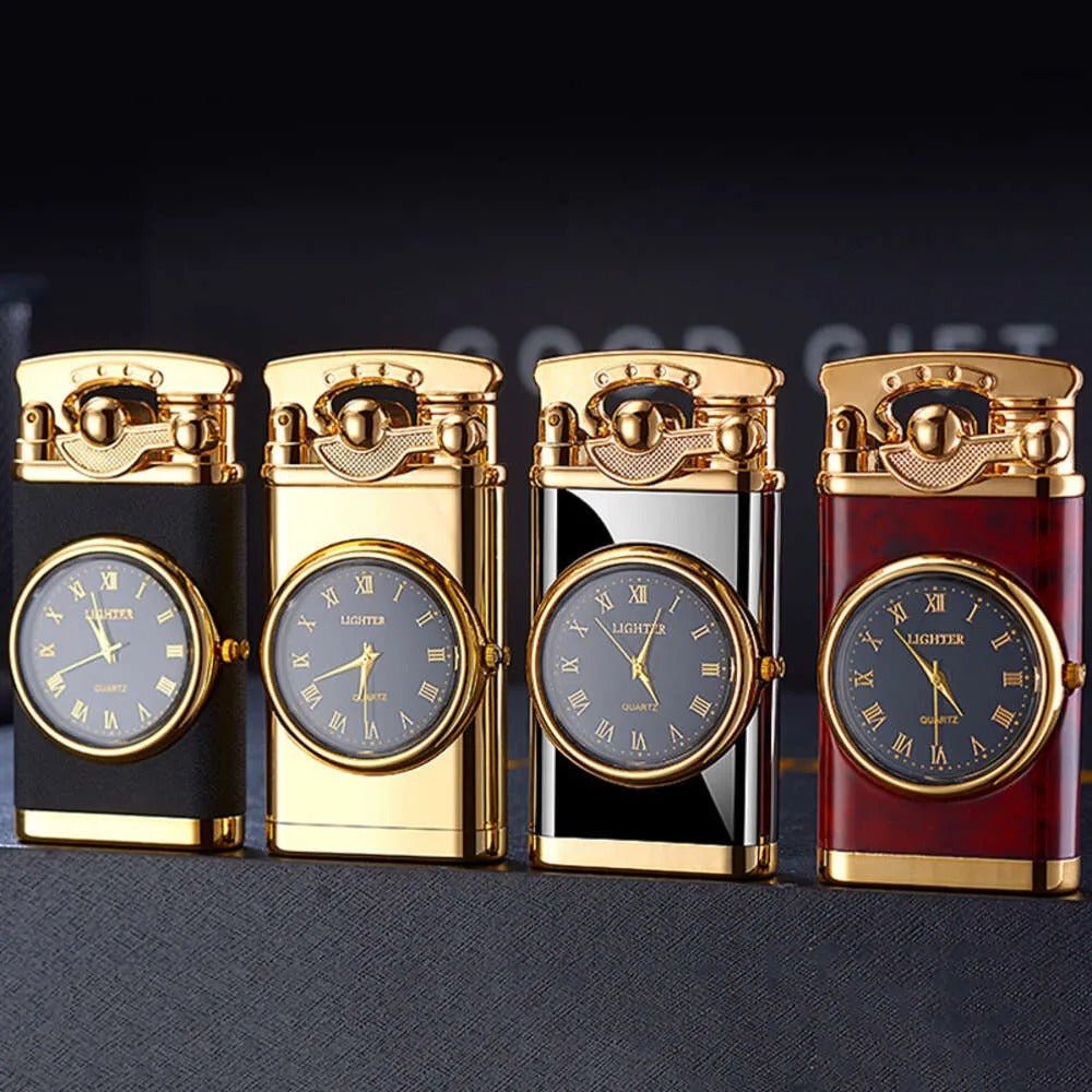 2-in-1 Pocket Lighter with Clock – Refillable Windproof Torch Sturdy Metal Build - Image 11