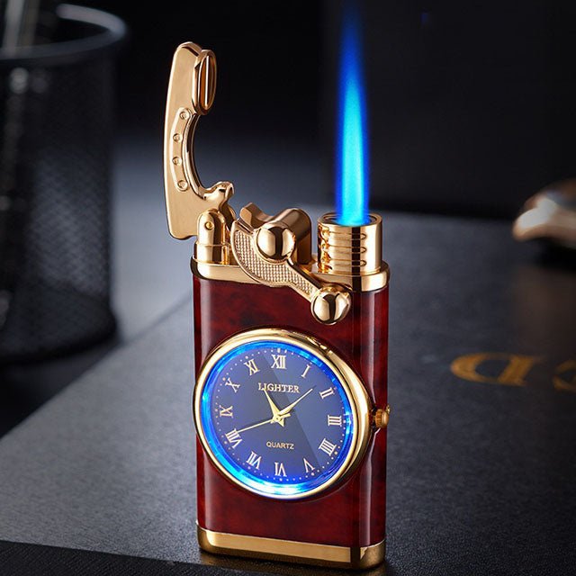 2-in-1 Pocket Lighter with Clock – Refillable Windproof Torch Sturdy Metal Build - Image 14