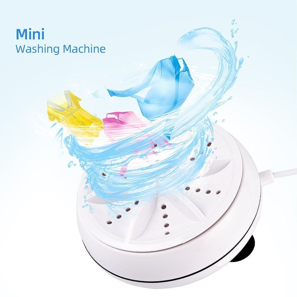 2-in-1 Portable USB Washing Machine – Mini Travel Turbine Washer for Clothes & Small Items - Image 9