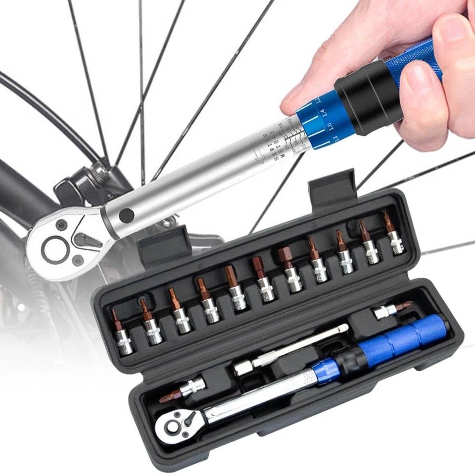 15PCS Torque Wrench Set – 1/4 Socket & Spanner Kit for Bike Repairs - Image 9